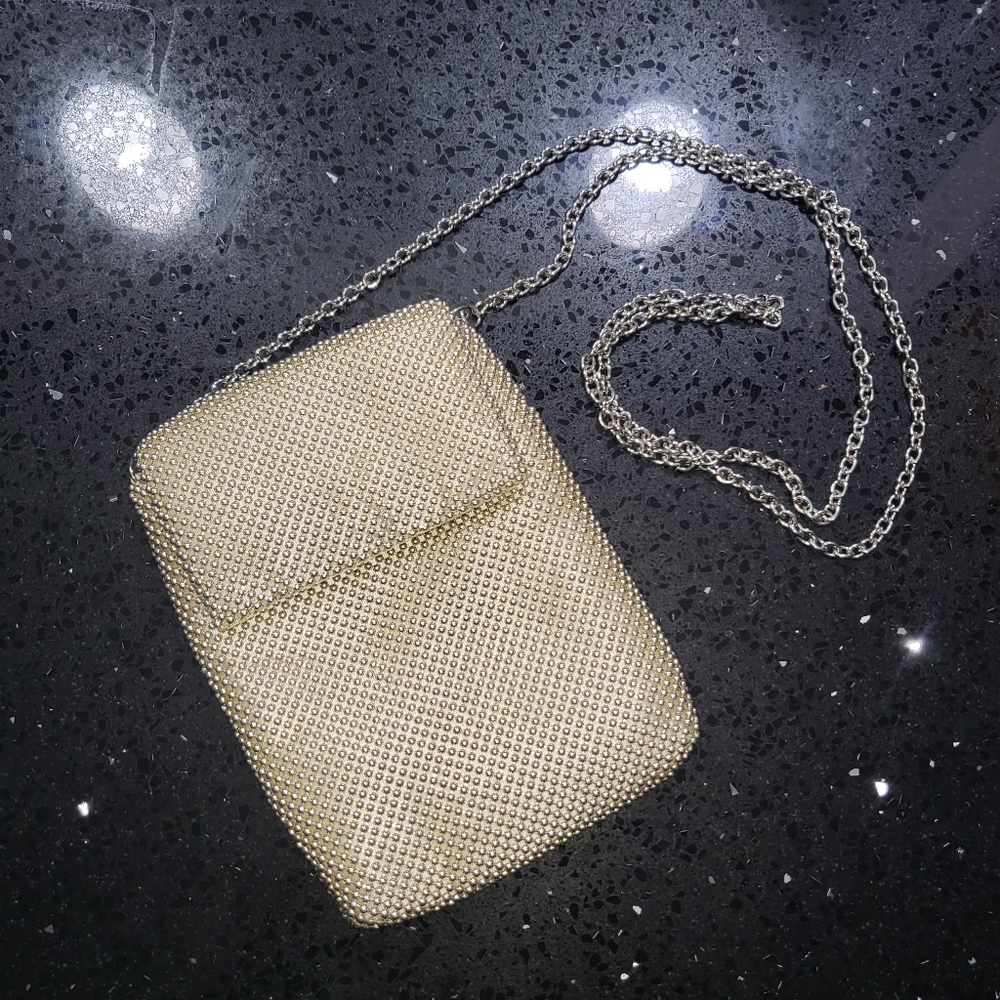 Jessica McClintock Gold Beaded Crossbody